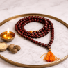 Premium Red Sandalwood Mala with Diya | Spiritual Puja & Meditation Beads