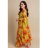 Women’s Green Floral Printed Saree | Lightweight Casual & Party Wear Saree
