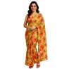 Women’s Green Floral Printed Saree | Lightweight Casual & Party Wear Saree